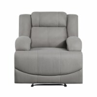 Darcel Gray Microfiber Upholstered Reclining Chair