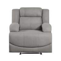 Darcel Gray Microfiber Upholstered Reclining Chair