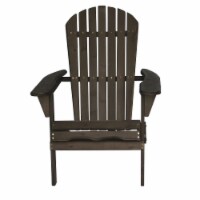 Mongo Dark Brown Wood Folding Adirondack Chair