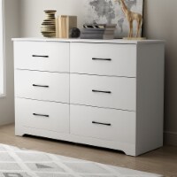 Darsh 6-Drawer Matte White Dresser with Ultra Fast Assembly (31.5 in. × 47.2 in. × 15.7 in.)