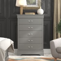 Ireton 5-Drawer Gray Chest of Drawers with Ultra Fast Assembly(46.7 in.×15.7 in.×31.2in.)