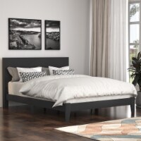 Payne Black Wood Frame Queen Platform Bed with Headboard