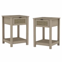 Idiana 1-Drawer Oslo Oak Nightstand (23.2 in. H x 16.5 in. W x 15.4 in. D) (Set of 2)