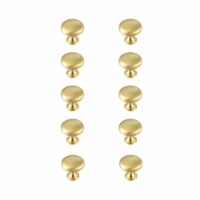 Cadon 1.2  Diameter Brushed Gold Mushroom Knob Multipack (Set Of 10)