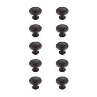 Logyn 1.3  Diameter Oil-Rubbed Bronze Mushroom Knob Multipack (Set Of 10)