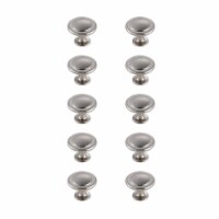 Logyn 1.3  Diameter Brushed Nickel Mushroom Knob Multipack (Set Of 10)