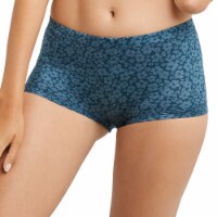 Maidenform Women's Boyshort Urchin Teal Block Floral Print Perspective: Main