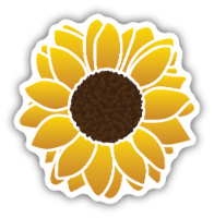 Stickers Northwest Vinyl Sticker - Sunflower