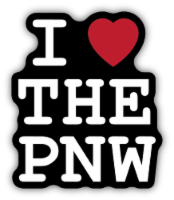 Stickers Northwest I Heart the PNW Sticker Perspective: Main