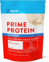 Equip Foods Unflavored Prime Protein Grass Fed Beef Protein Isolate Carnivore Protein Powder Perspective: Main