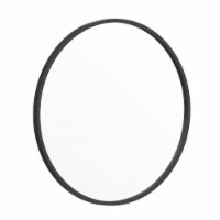 Julianne 24 Round Black Metal Framed Wall Mirror - Large Accent Mirror for Bathroom, Vani