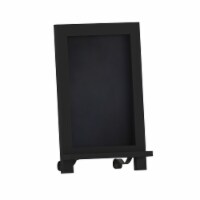 Magnetic Chalkboard, Black Wood Frame, Metal Scrolled Legs