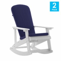 Savannah Set of 2 All-Weather Poly Resin Wood Adirondack Rocking Chairs