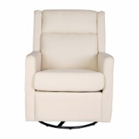 Merrick Lane Dara 3 in 1 Traditional Manual Recliner Rocker Swivel Glider Chair in Cream 34.5 Dx28.75 Wx39.5 H Fred Meyer