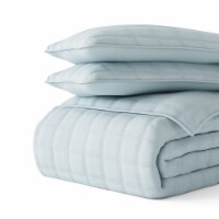 Linen Studio™ Classic Quilt Coverlet Soft Set in Square Stitching Perspective: Main