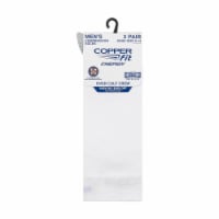 Copper Fit® Energy™ Mens Compression Socks - White Perspective: Main