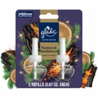 Glade® PlugIns® Refills Air Freshener, Embers & Sandalwood, 1.34oz, 2 count Perspective: Main