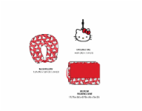 Bioworld Merchandising® Hello Kitty 3pc travel set red Perspective: Main