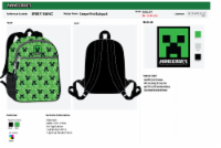 Minecraft™ Light Up Backpack Perspective: Main