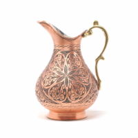 BeldiNest Hand Chiseled Copper Jug Heavy gauge 1 mm thick. - Capacity: 64 FL oz. (8 cups)