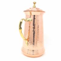 BeldiNest Hand Hammered Copper Pitcher Heavy Gauge 1 mm Thick - Capacity: 64 FL