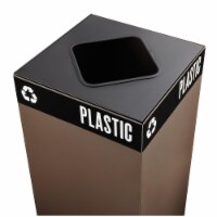 Safco Product 2989BL Public Square Recycling Receptacle Lid - Black