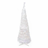 Rich Pacific 6' Pre-Lit Slim Tinsel Artificial Christmas Tree - Clear Lights