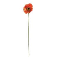 Gordon 31812269 34 in. Orange Artificial Poppy Flower Decorative Floral Crafting Stem