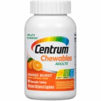 Centrum® Orange Burst Chewables Adult Multivitamin Tablets Perspective: Main