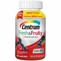 Centrum Adults 50+ Fresh & Fruity Mixed Berry Chewable Tablets