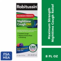 Robitussin DM Max, Nighttime Cough Relief, Dextromethorphan, Berry Flavor Syrup Perspective: Main