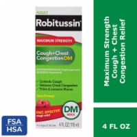 Robitussin Maximum Strength Cough+Chest Congestion DM-Dextromethorphan-Raspberry Liquid