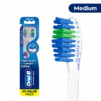Oral-B Advanced Clean Toothbrushes, Color Changing Bristles, Medium, 2 ct Perspective: Main