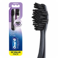 Oral-B Advanced Whitening Charcoal Toothbrushes, Medium, 2 Count Perspective: Main
