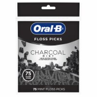 Oral-B Charcoal Infused Mint Dental Floss Picks