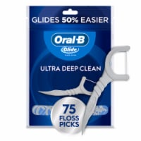 Oral-B Glide Ultra Deep Clean Floss Picks, Removes Food and Plaque, Cool Mint Flavor, 75 Floss Picks Perspective: Main