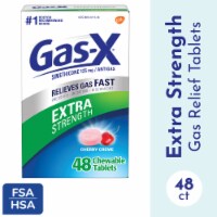 Gas-X Extra Strength Chewable Gas Relief Tablets with Simethicone 125 mg Cherry Perspective: Main