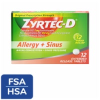 Zyrtec-D 12 Hour Allergy Relief & Nasal Decongestant Tablets Perspective: Main