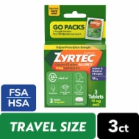 Zyrtec 24 Hour Allergy Tablets 10 Mg Cetirizine Hcl Antihistamine Travel Size Perspective: Main
