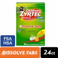 Children's Zyrtec 24 Hour Allergy Relief Dissolve Tabs Cetirizine HCl Citrus Flavor