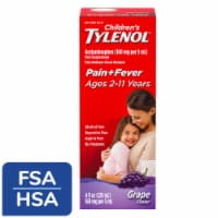 Children's Tylenol Pain + Fever Relief Cold Medicine Grape