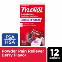 Tylenol Extra Strength Dissolve Packs With Acetaminophen, Berry Perspective: Main