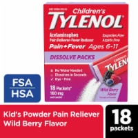 Tylenol Children's Wild Berry Pain + Fever Relief Powder Packets 160mg