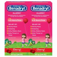 Children's Benadryl Allergy Liquid, 8 Fl. Oz (Pack of 2)