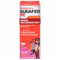 Sudafed® PE Children's Berry Flavor Non-Drowsy Nasal Decongestant Liquid
