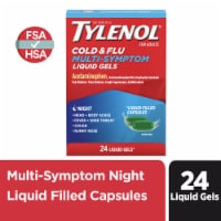 Tylenol Nighttime Cold & Flu Multi-Symptom Relief Liquid Gels Perspective: Main
