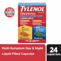 Tylenol Day & Night Cold & Flu Multi-Symptom Liquid Gels Pack Perspective: Main
