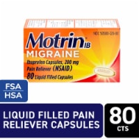 Motrin IB Migraine Relief Liquid Gel Caps, IBuprofen 200 Mg Perspective: Main