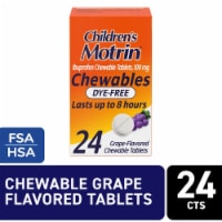 Children's Motrin Dye-Free IBuprofen Chewable Tablets, Grape Perspective: Main