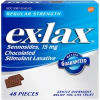 Ex-Lax® Regular Strength Chocolated Stimulant Laxative Pieces 15mg